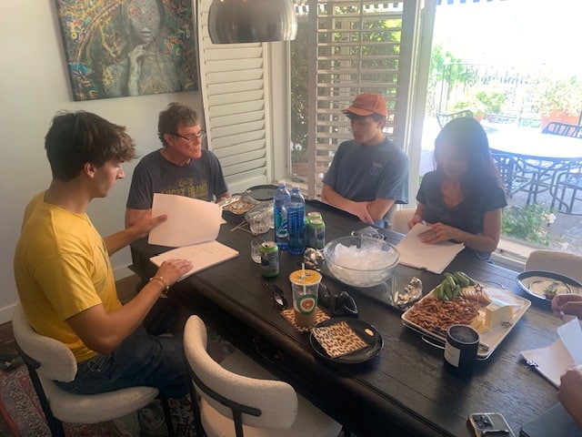 Family table read photo